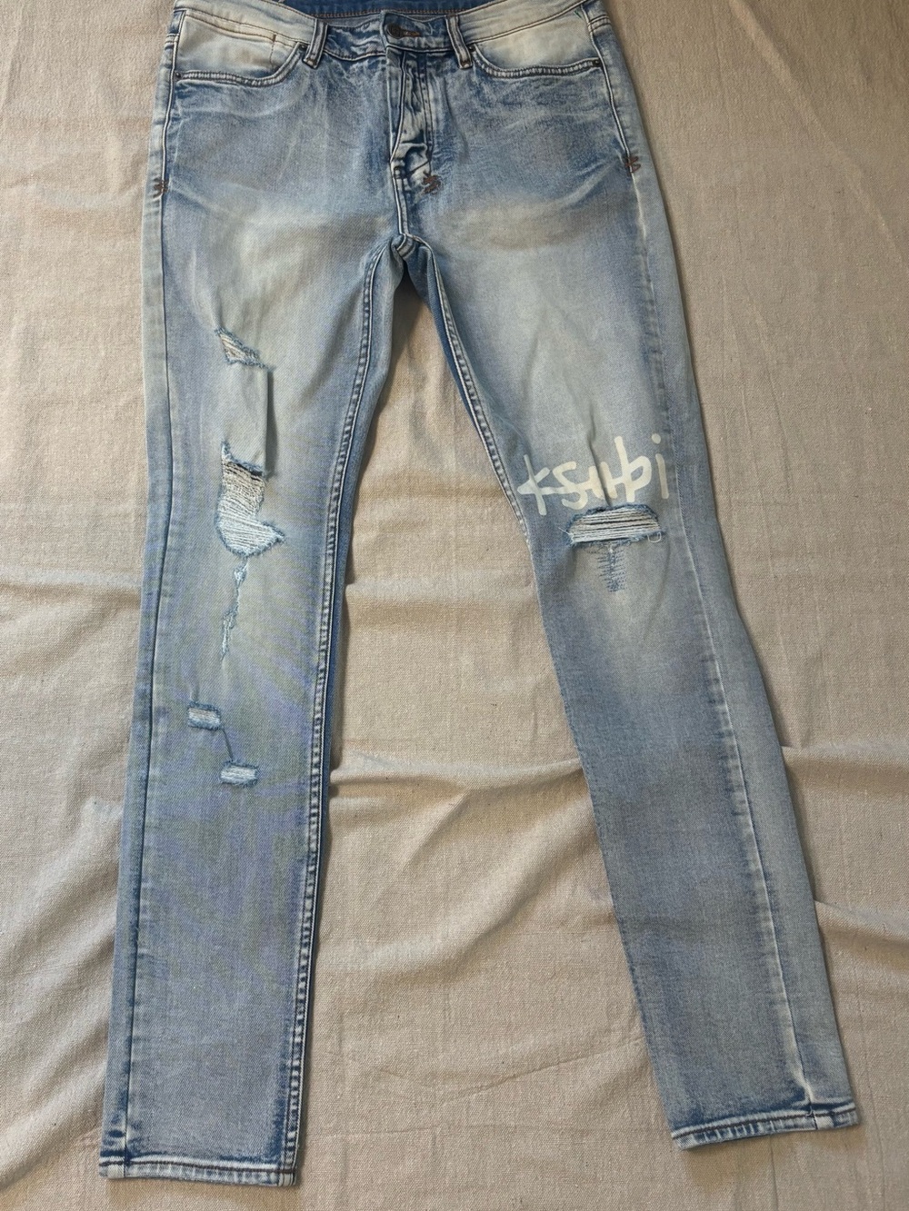 Ksubi Van Winkle 1999 City High Ripped Skinny Jeans Mens Sz 33 Measures 36”
